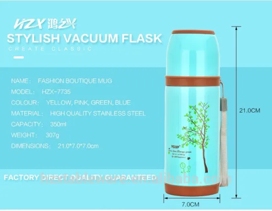 High quality portable stainless steel vacuum cup with strap