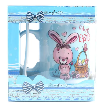 Factory Direct New Design Happy Easter Ceramic Coffee Mug Milk Tea Mug