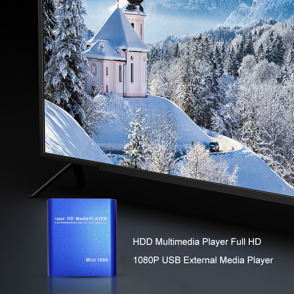 Full HD 1080P HDD Multimedia Player With HDMI-compatible SD Media TV Box USB External Media Player Support MKV H.264 RMVB Player