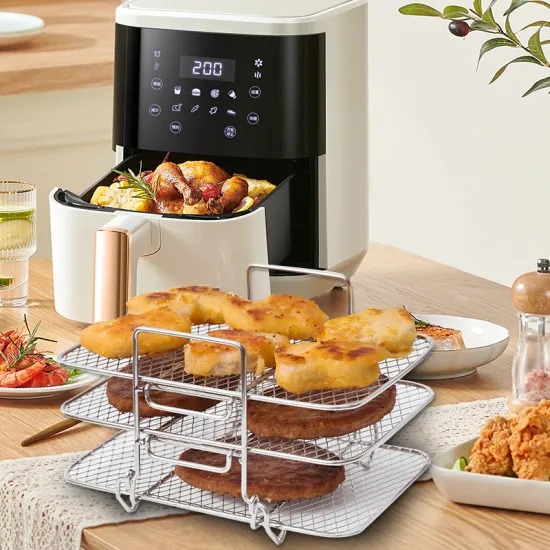 Air Fryer Accessories Food grade Stainless Steel Multi-layer Food Dehydrator Display Storage grill Air Fryer Rack