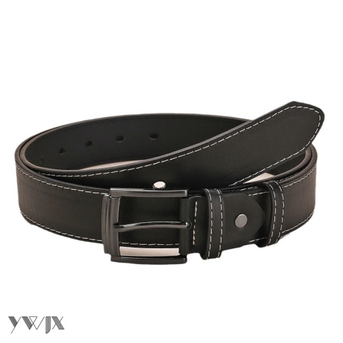 Trendy Black Leather Look Belt for Women