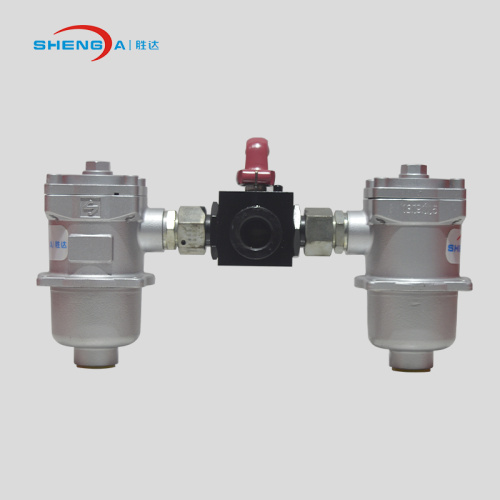 hydraulic return line duplex oil filter assembly