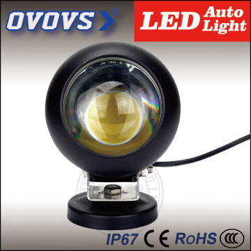 OVOVS 2016 round white black housing auto 12v 25w car led light for offroad tractor