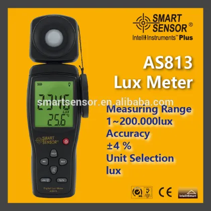 Digital Lux Meter AS813 (1-200,000 LUX ) Smart Sensor