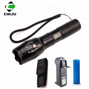 USB Rechargeable G700 T6 LED Zoomable High Lumens Tactical Flashlight for Camping
