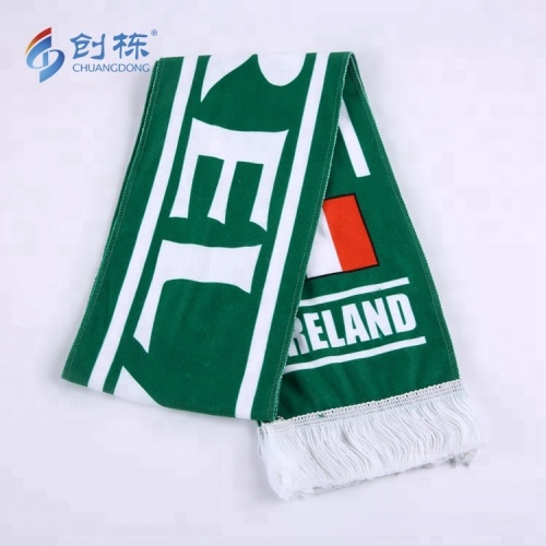 custom design scarves printed football fleece scarf