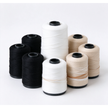 Hilo de poliéster negro de primera calidad para textiles duraderos