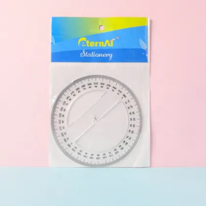 360 Degree Protractor Ruler Plastic PS Protractor Ruler