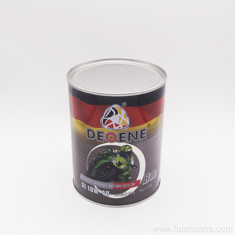 1L Round Empty Engine Oil Tin Can