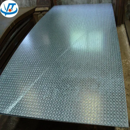 A36 Ss400 Galvanized Antiskid Plate Steel Checkered Plate