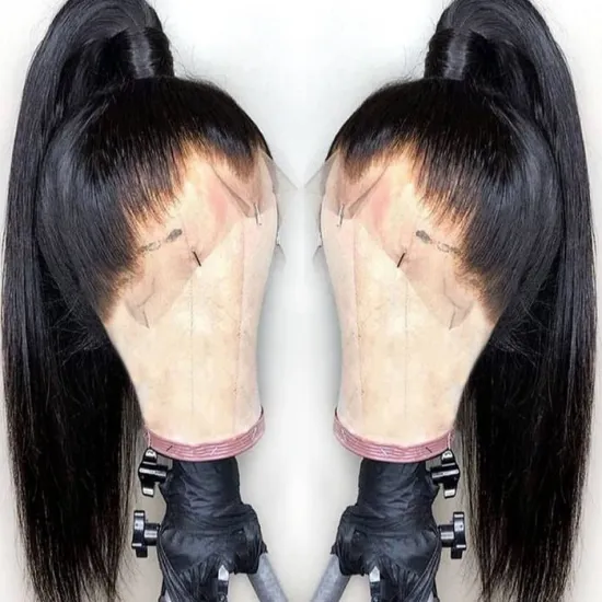 Straight Raw Brazilian Virgin Human Hair Wig Cheap 13x4 13x6 Hd Full Lace Front Wig Natural Hair Transparent Lace Frontal Wigs