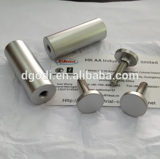 satin chrome plated brass screw for glasses, glass fastening screws