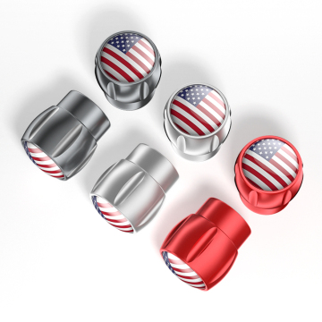 Caps de haste de pneu de logotipo de alumínio personalizado (4 pcs)