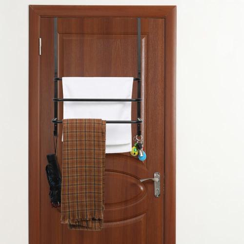 Door Hanging Bathroom Towel Holder with 2 Hooks