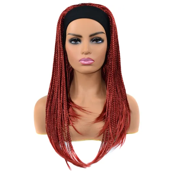 Chorliss Wholesale Premium 18 Inch Braided Wigs High Temperature Wire Synthetic Hair Wigs Headband Wig For Black Women