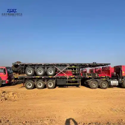Low Price 80 Ton Flatbed Semi Truck Trailers for Sale