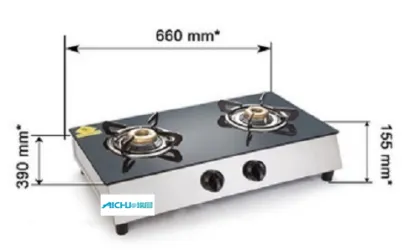 Solid Stainless Steel Plus Glass Gas Stove