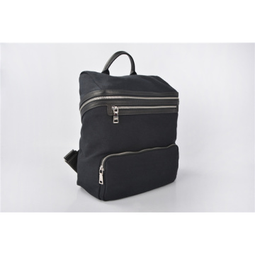 Quadra Heritage Waxed Large Canvas Backpack In Black