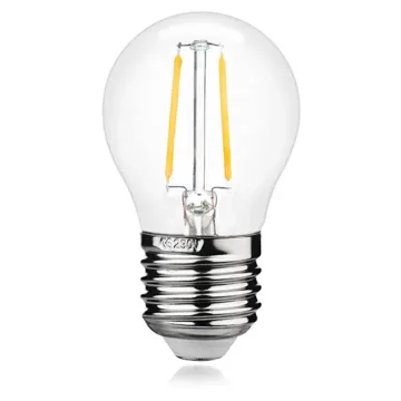 Warm White LED Filament Bulb 220V E27 G45 2W
