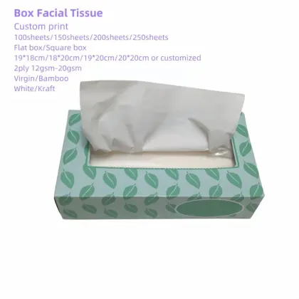 Custom Logo Virgin Wood Pulp Facial Tissue
