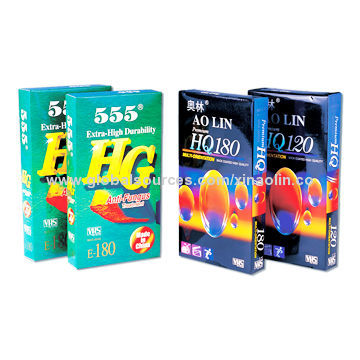 Blank Videocassette Tapes with Recording Time of 180/120 Minutes