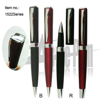 Ballpoint Pen and Roller Pen Set New arrival Soft Rubberized Square Barrel Cross style refill and Liquid roller ink Pen Writing