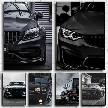 World Famous Industrial Style Sports Luxury Car Canvas Wall Art