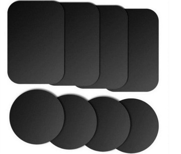 Universal Round Rectangle Phone Stand with Magnet Holder, Metal Plate, and 3M Adhesive for Air Vent Car Mount