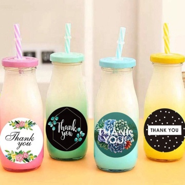 Eco-Friendly 1-inch Flower Bottle Sealing Stickers for Business (500pcs/Roll)
