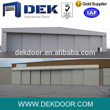 Large size horizontal hangar steel sliding doors