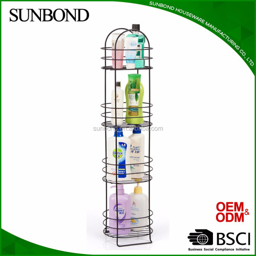 Floor Standing Melamine Bathroom Storage Cabinets Floor standing tidy bathroom organizer shelf corner storage rack Factory