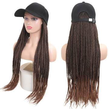 Wholesale Luxury 24-inch Box Braid Hair Extensions with Adjustable Cap and Fancy Style