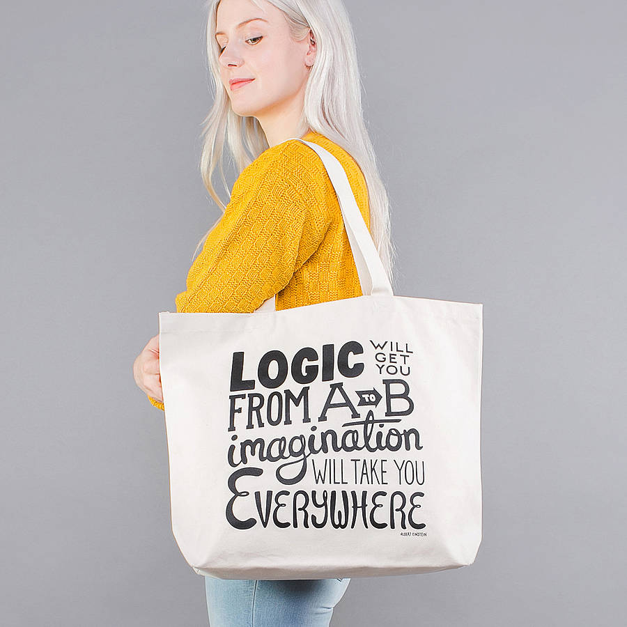 Happy shopping canvas bag