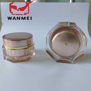 Octagonal Acrylic Jars - 30g and 50g Cosmetic Packaging for Creams and Lotions