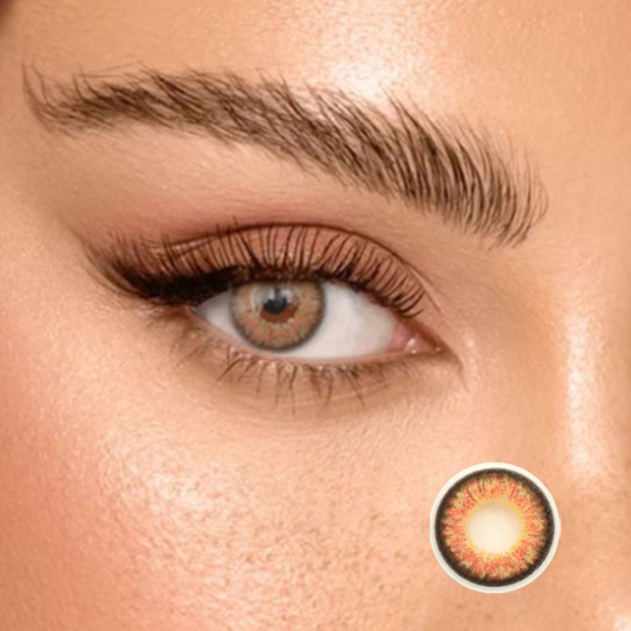 Comfortable color myopic contact lenses for large eyes