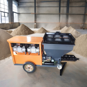 Équipement de pulvérisation de sable électrique / diesel pour le plâtre de ciment avec jusqu'à 50 m de transport horizontal pour les sites de vente au détail et de construction à domicile