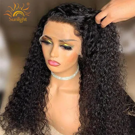 Sunlight Healthy Remi Human Hair INDIAN Lace Front Wigs  Soft Human Hair Curly Lace Front Wigs