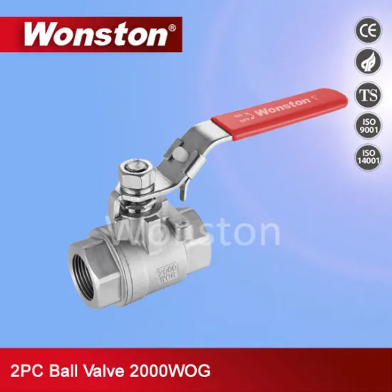 Stainless Steel 2PC Ball Valve with 2000wog