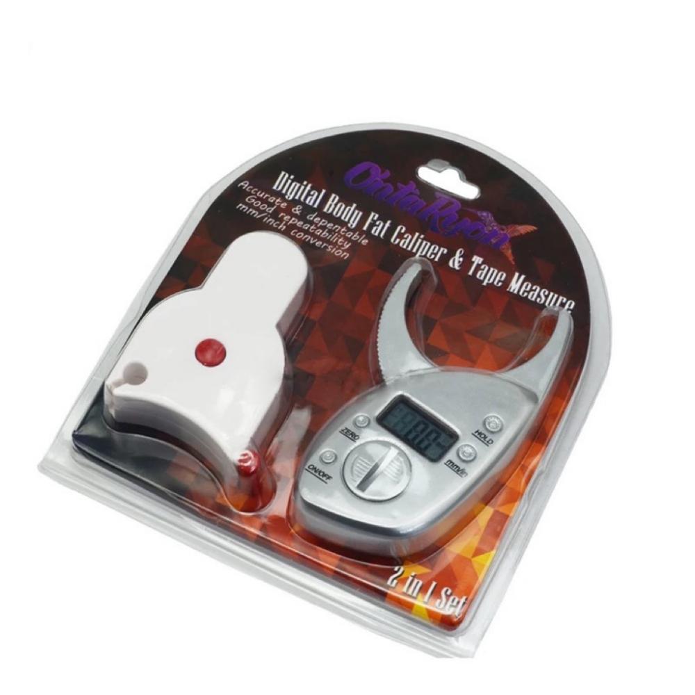 Digital body fat caliper and body measure tape