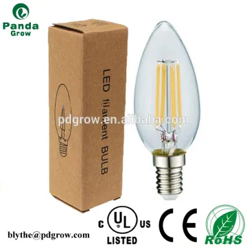 Clear/gold/frosted led chandelier light bulb E14 C35 4W led filament bulbs tungsten bulb led E27