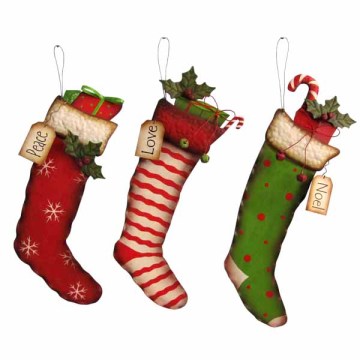 Top rated crafts lovely hot sale Christmas socks artificial christmas tree parts