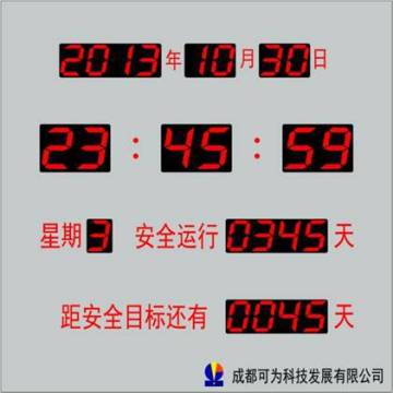 Digital led clock for factory