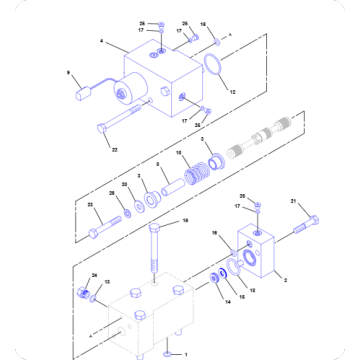 Excavator 365B control valve assembly 1447087/144-7087