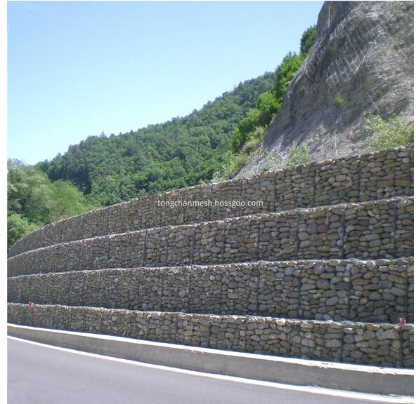 Malla de alambre hexagonal de caja de gaviones