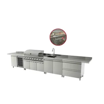 Wholesale Price BBQ Kitchen Grill Cabinet with Wine Cooler
