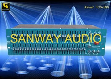 Professional Digital Speaker Processor , Audio Mixer Equalizer Fcs 966