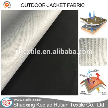 Pongee bonded TPU membrane with mesh tricot fabric