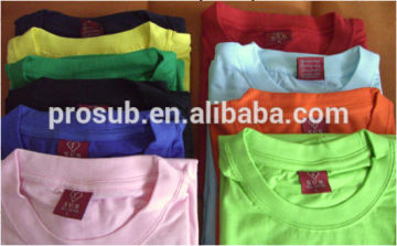 sublimation heat transfer pure cotton T-shirt colorized