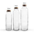 Runde klare 500 ml Glassaftflasche mit Korken