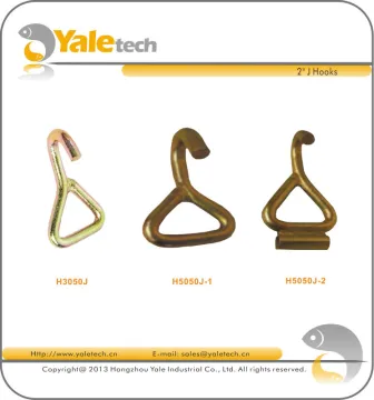 cargo lashing double J hook alloy or carbon steel 2`` for ratchet tie down